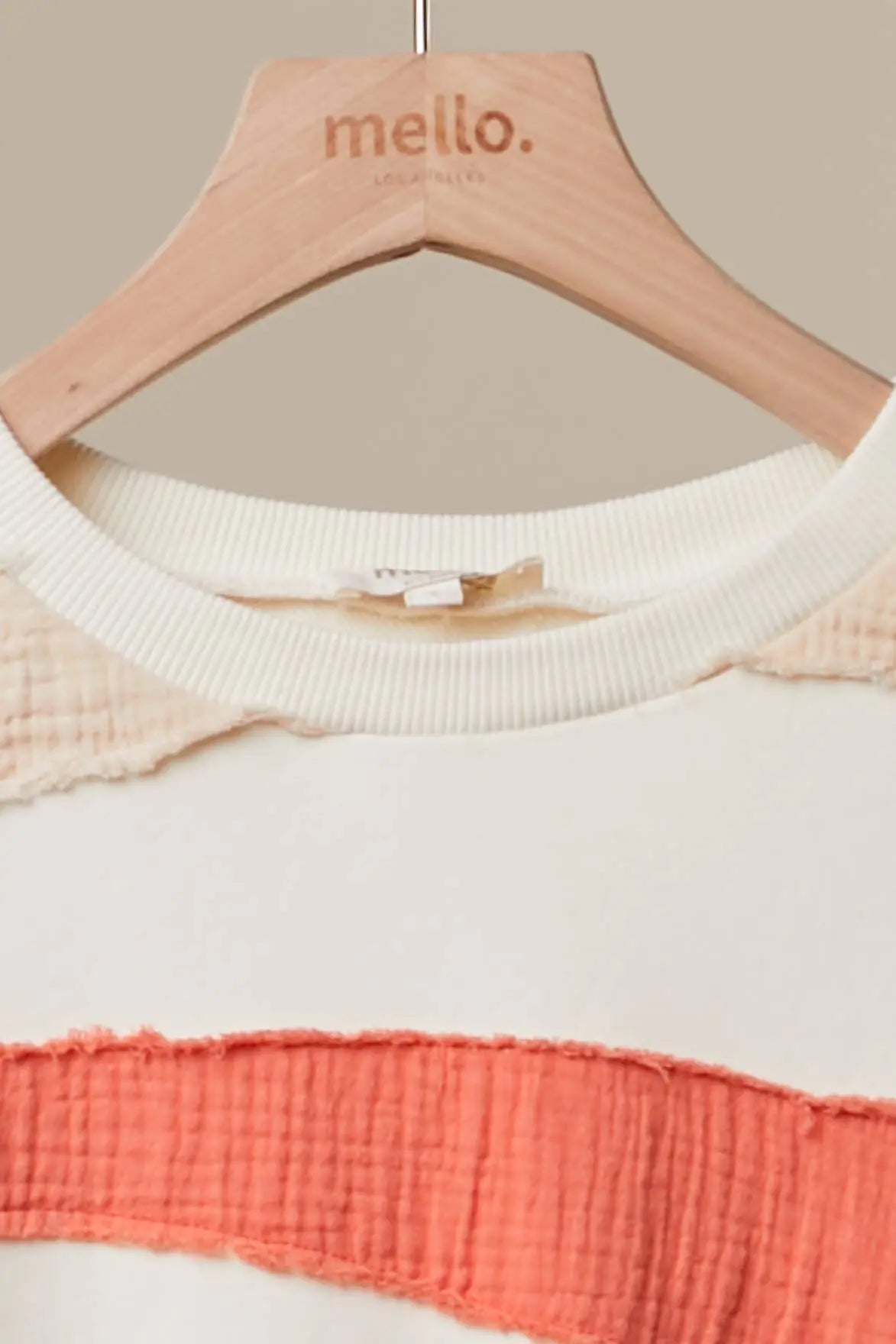 Mixed Fabric Sun Patchwork Sweatshirt