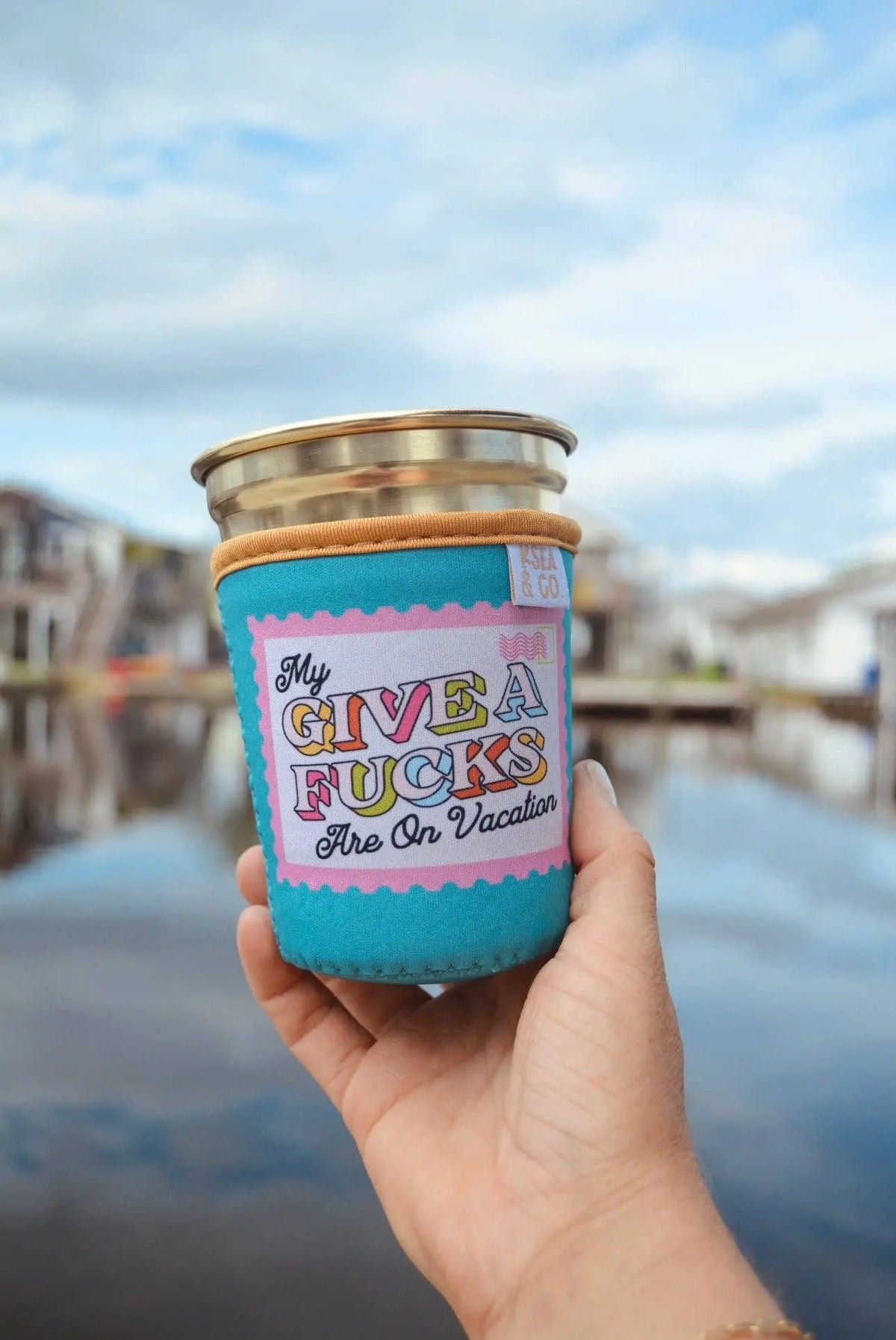 Iced Coffee Drink Sleeve - Give a F*cks on Vacation