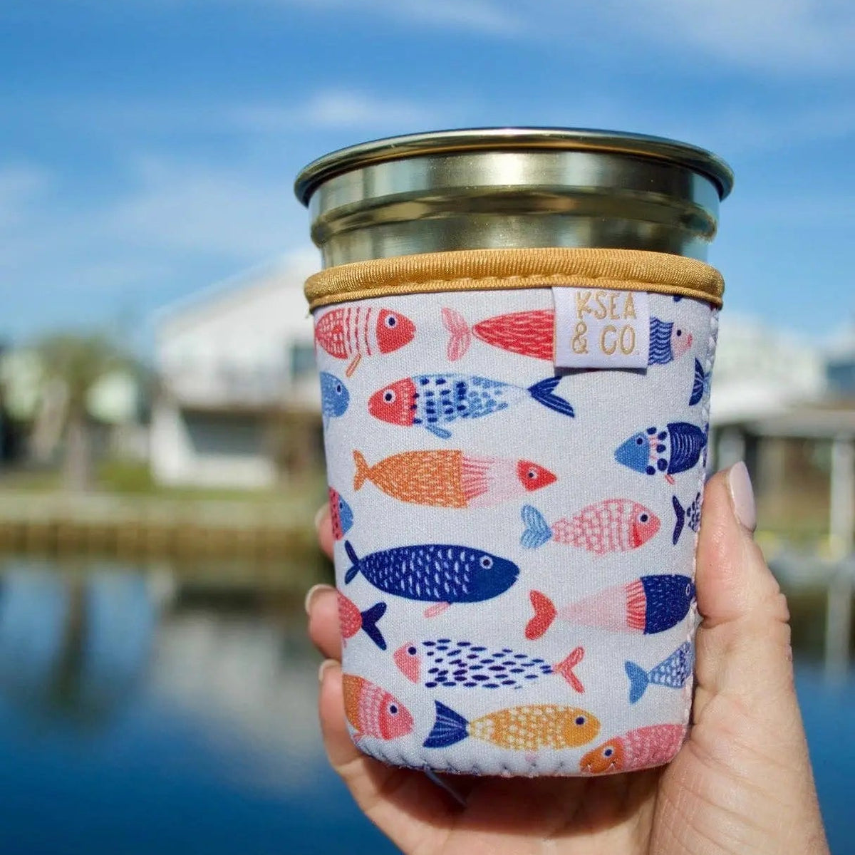 Iced Coffee Drink Sleeve - Little Fishies
