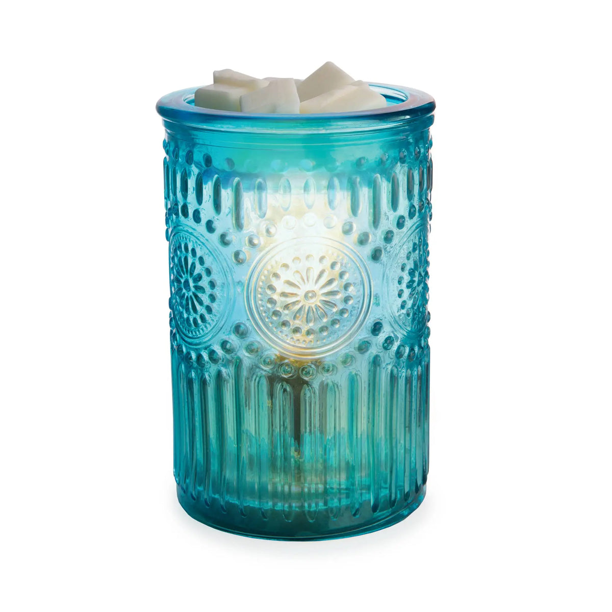 Wax Warmer - Blue Vintage Parisian Glass