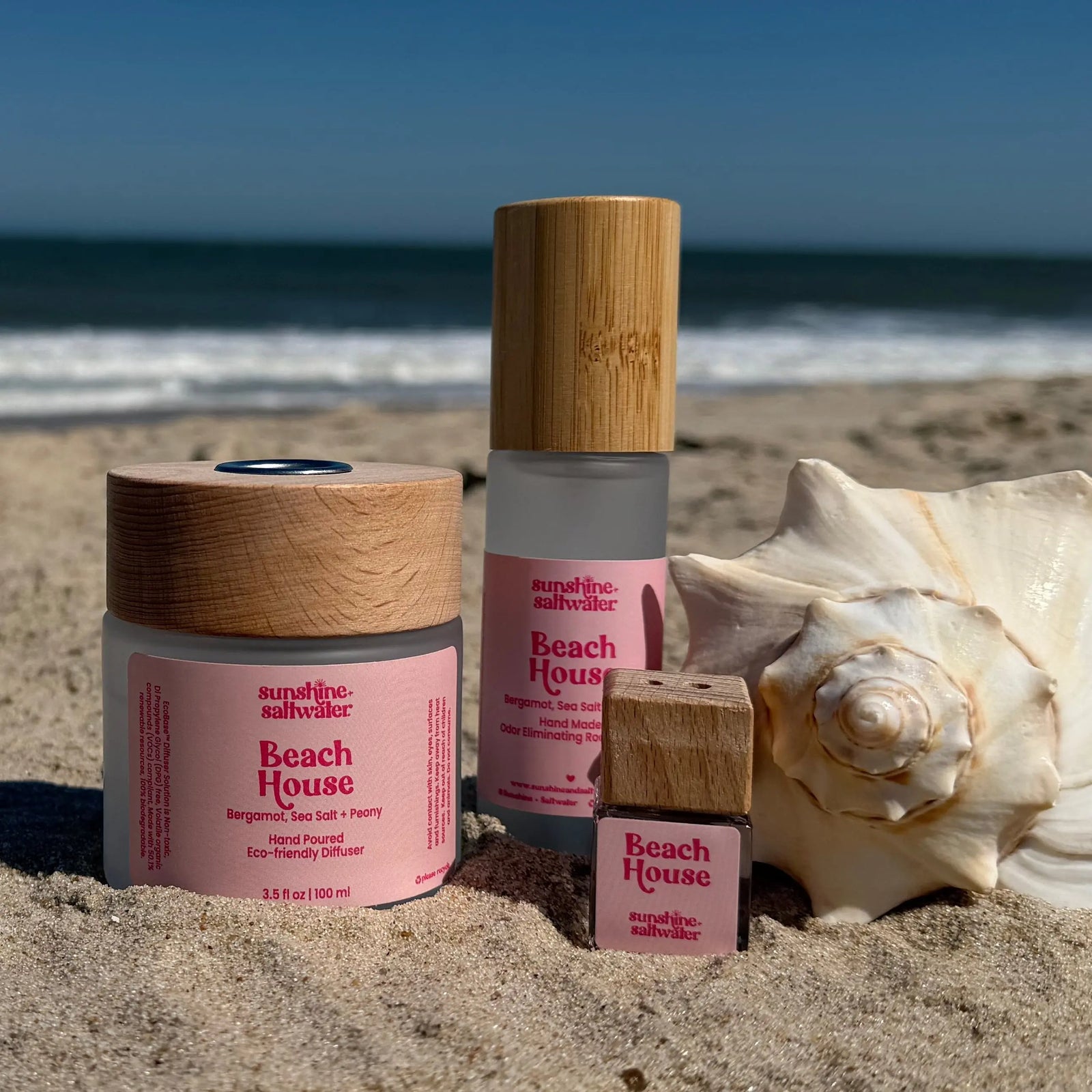 Beach House | Mini Car Diffuser Sunshine + Saltwater