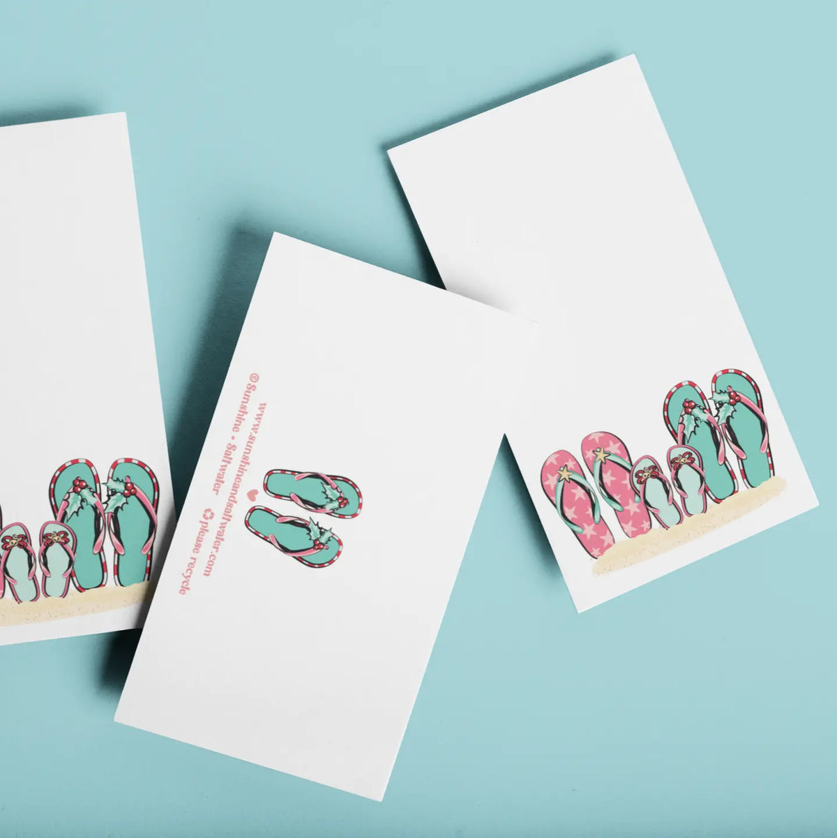 Christmas Is Better In Flip-Flops | Itty-Bitty Card PACK Sunshine + Saltwater