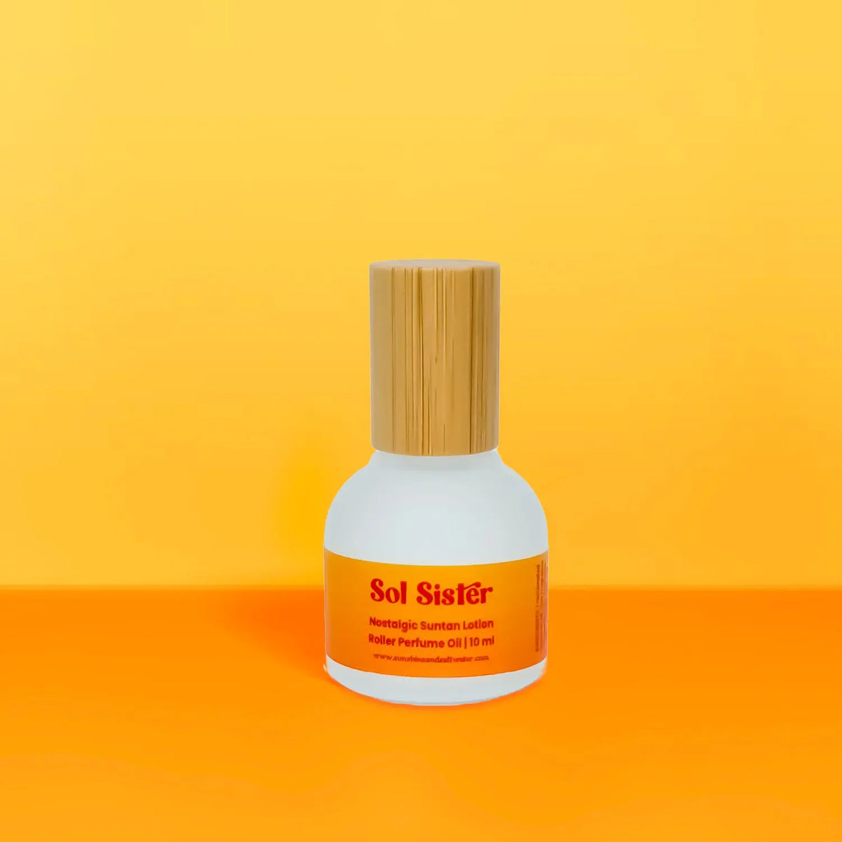 Sol Sister perfume rollerball with nostalgic suntan lotion fragrance