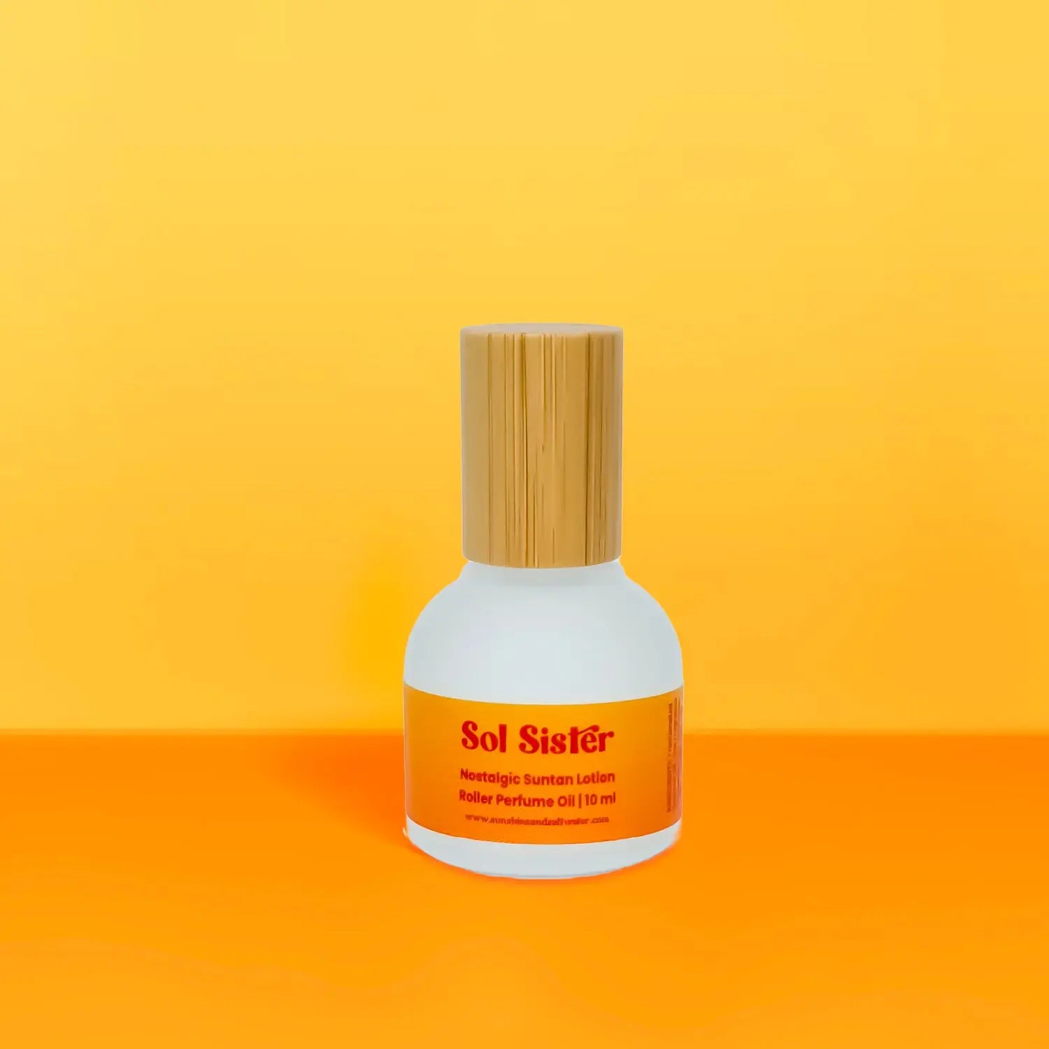 Sol Sister perfume rollerball with nostalgic suntan lotion fragrance