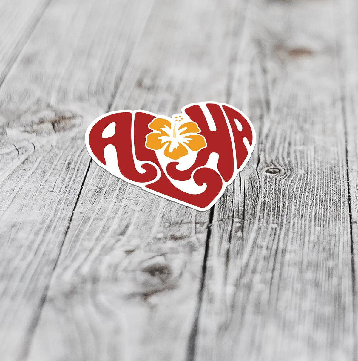 Aloha Heart | Small Sticker Sunshine + Saltwater