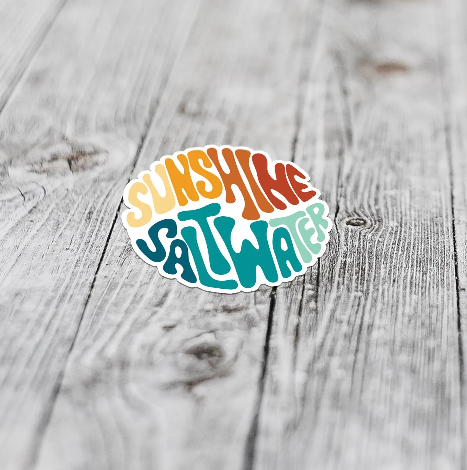 Sunshine Hippie  |  Small Sticker Sunshine + Saltwater