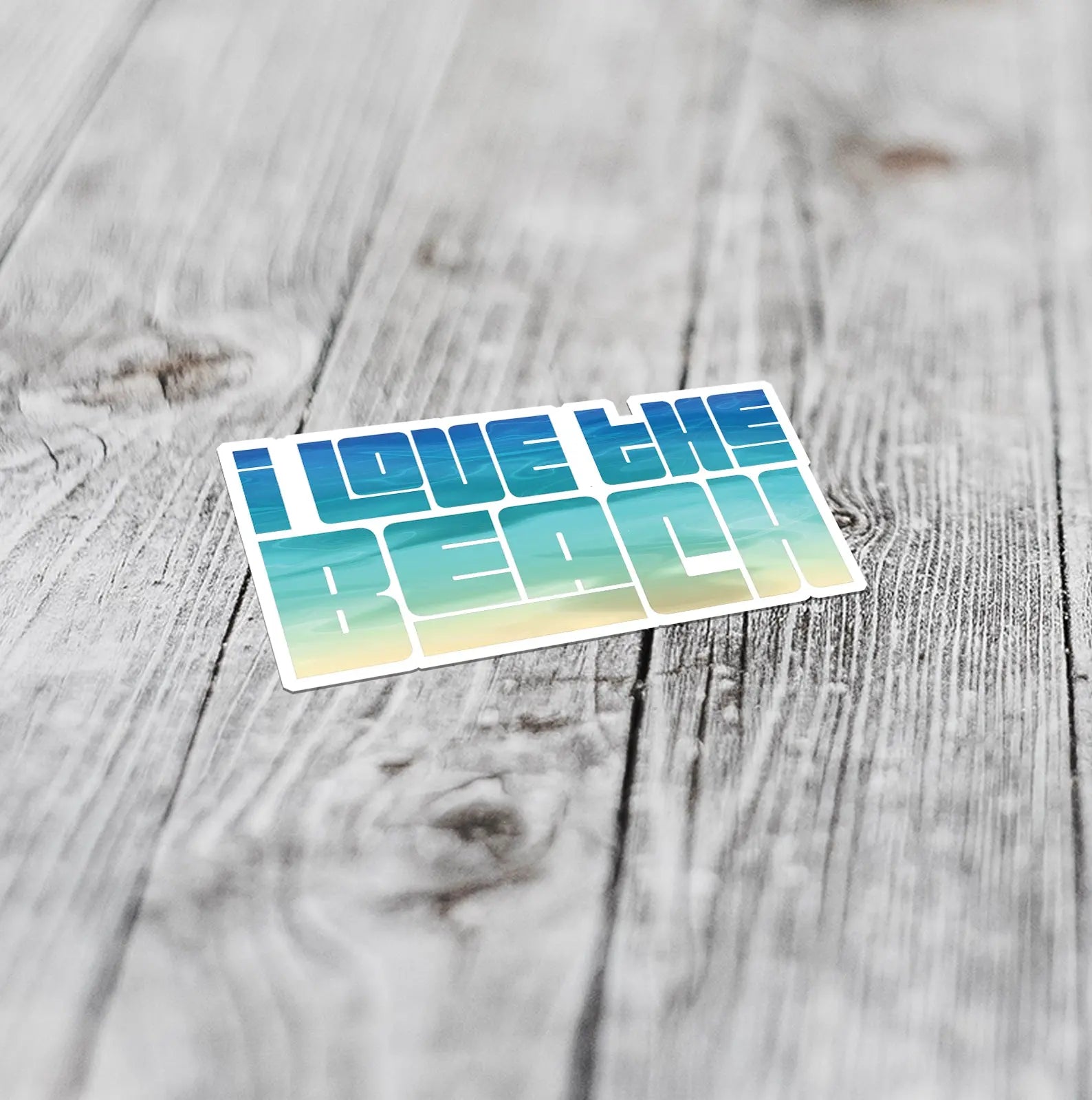 I Love The Beach | Small Sticker Sunshine + Saltwater