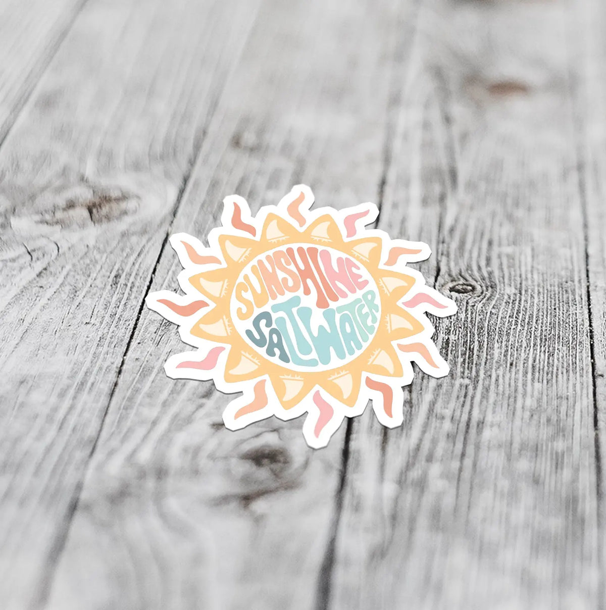 Sunshine Surf Hippie | Small Sticker Sunshine + Saltwater