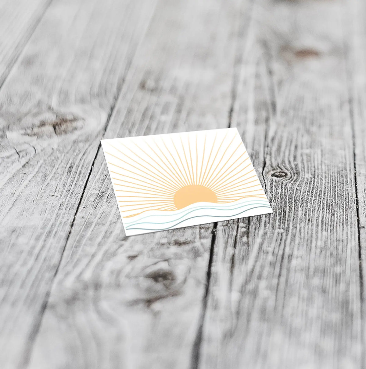 sun rays sticker for happy birthday card