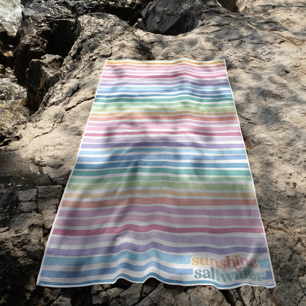 Rainbow Reef Beach Towel Sunshine + Saltwater