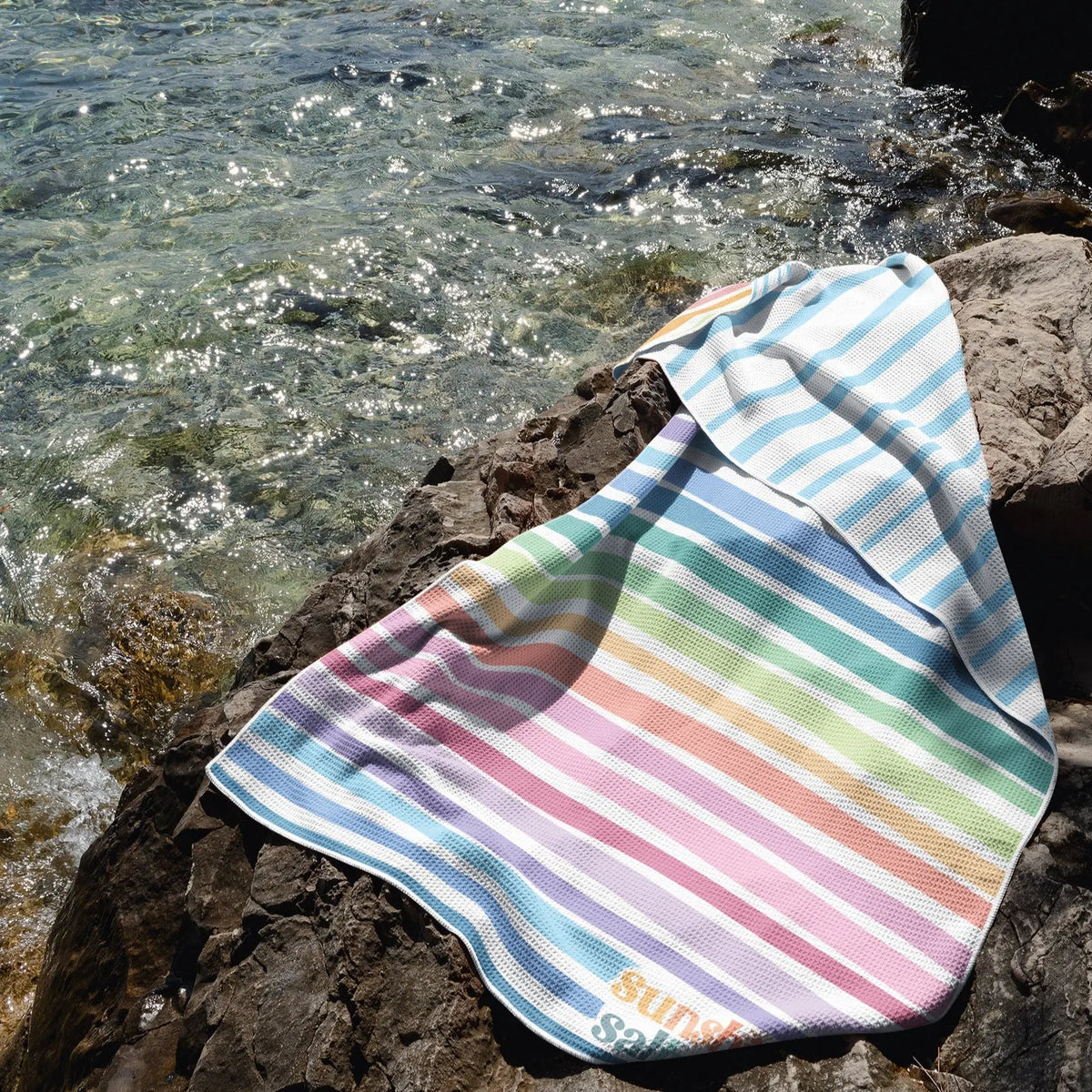 Rainbow Reef Beach Towel Sunshine + Saltwater