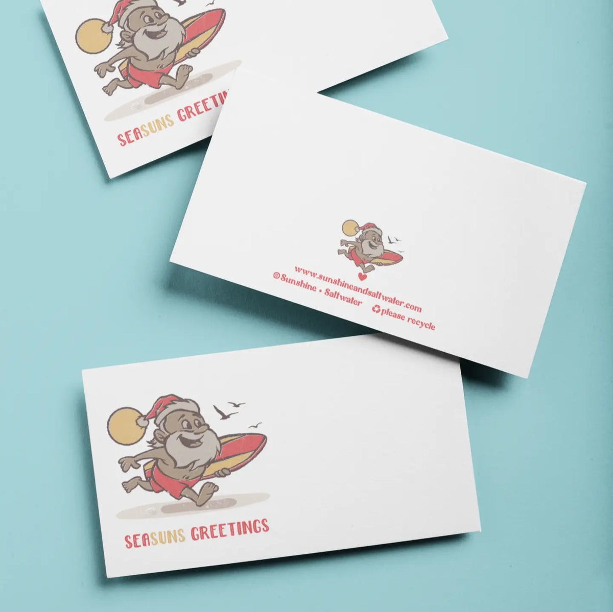 Surfin' Santa | Itty-Bitty Card PACK Sunshine + Saltwater