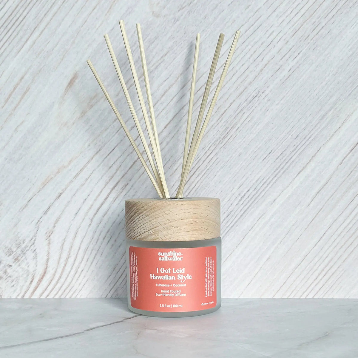 coconut reed diffuser on display