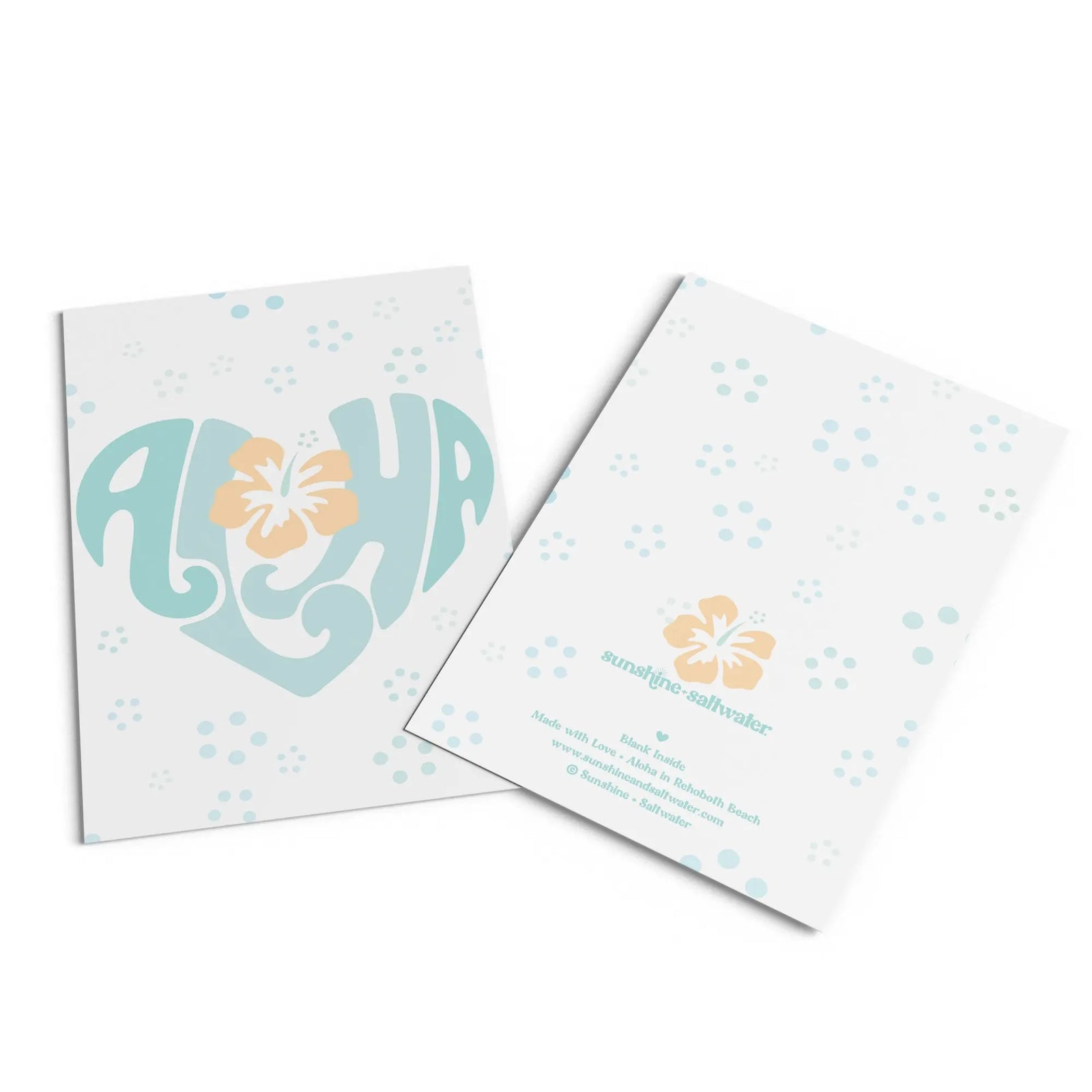 aloha love card with kraft paper envelope