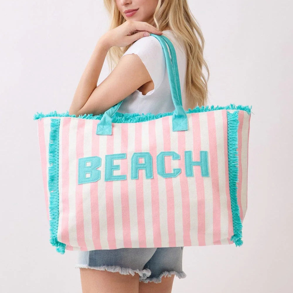 Striped Beach Bag Sunshine + Saltwater