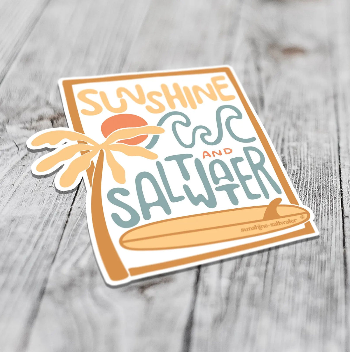 Sunshine + Saltwater + Surf | Large Sticker Sunshine + Saltwater