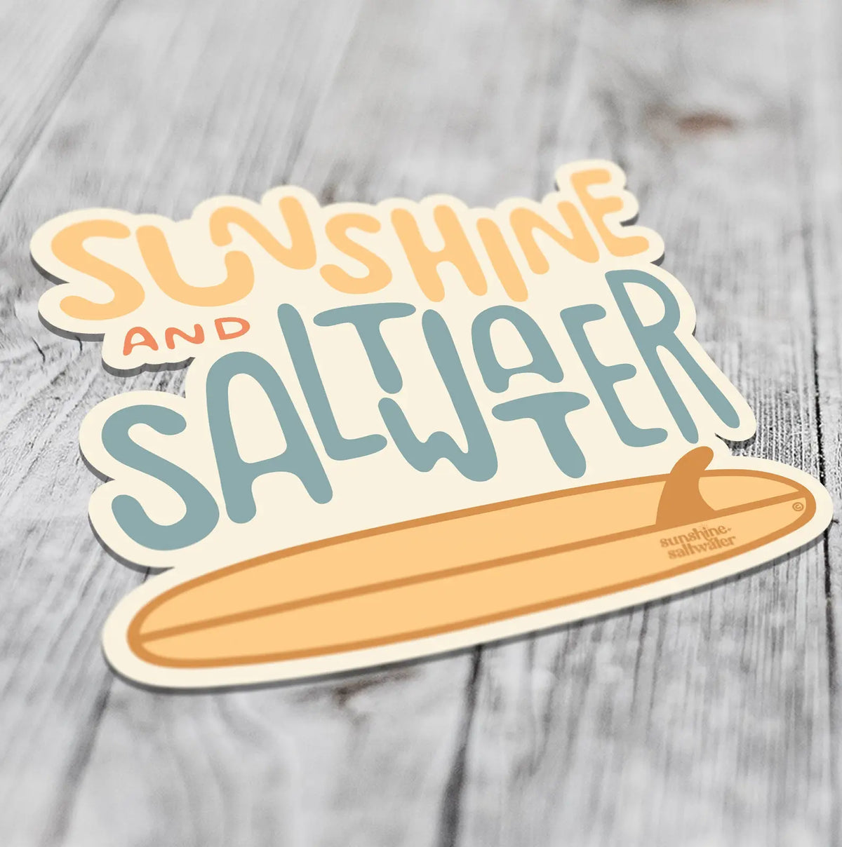Sunshine + Saltwater + Surf |  Large Sticker Sunshine + Saltwater