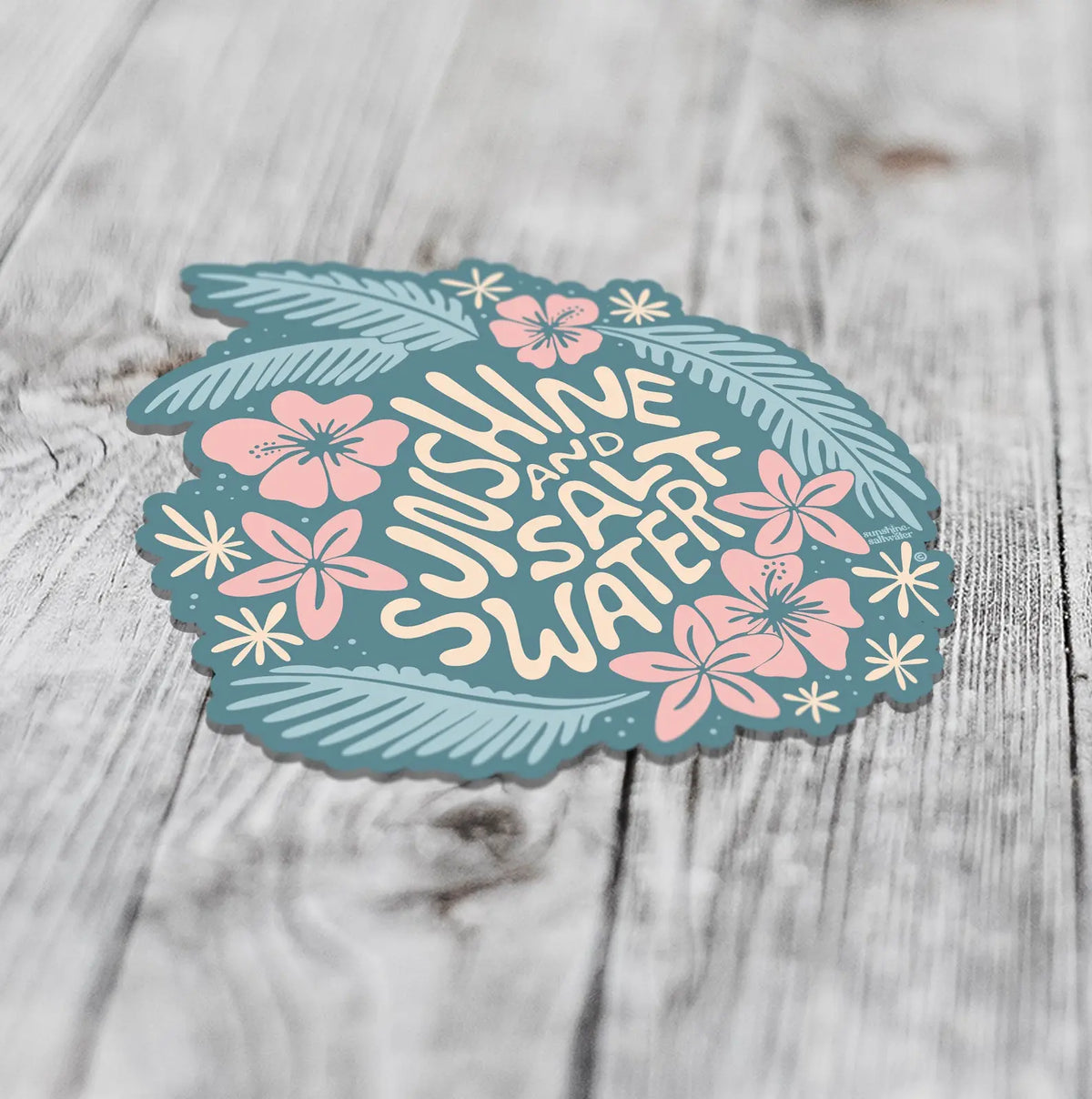 Tropical Sunshine + Saltwater (blues) | Large Sticker Sunshine + Saltwater
